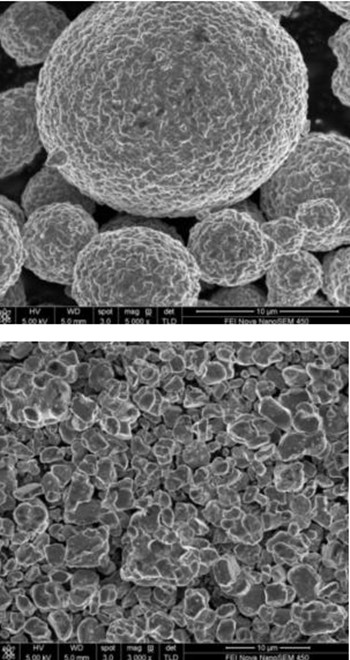 多晶高鎳與單晶高鎳表面形貌 多晶高鎳與單晶高鎳表面形貌