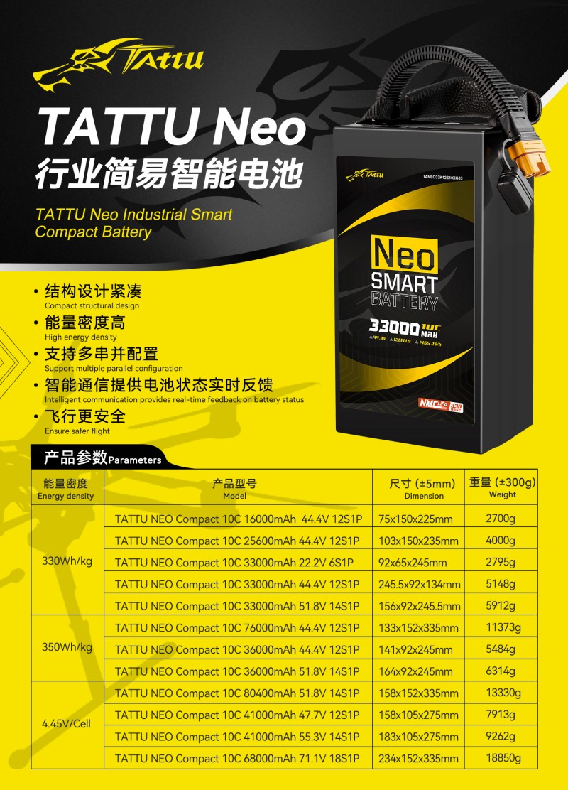 Tattu Neo行業(yè)簡易智能無人機電池 Tattu Neo行業(yè)簡易智能無人機電池